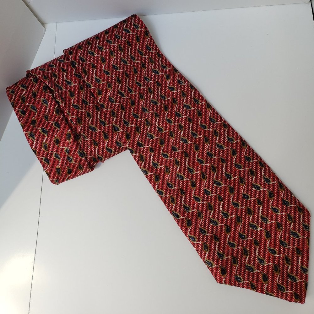 Men's Robert Talbott Red Print Silk Tie